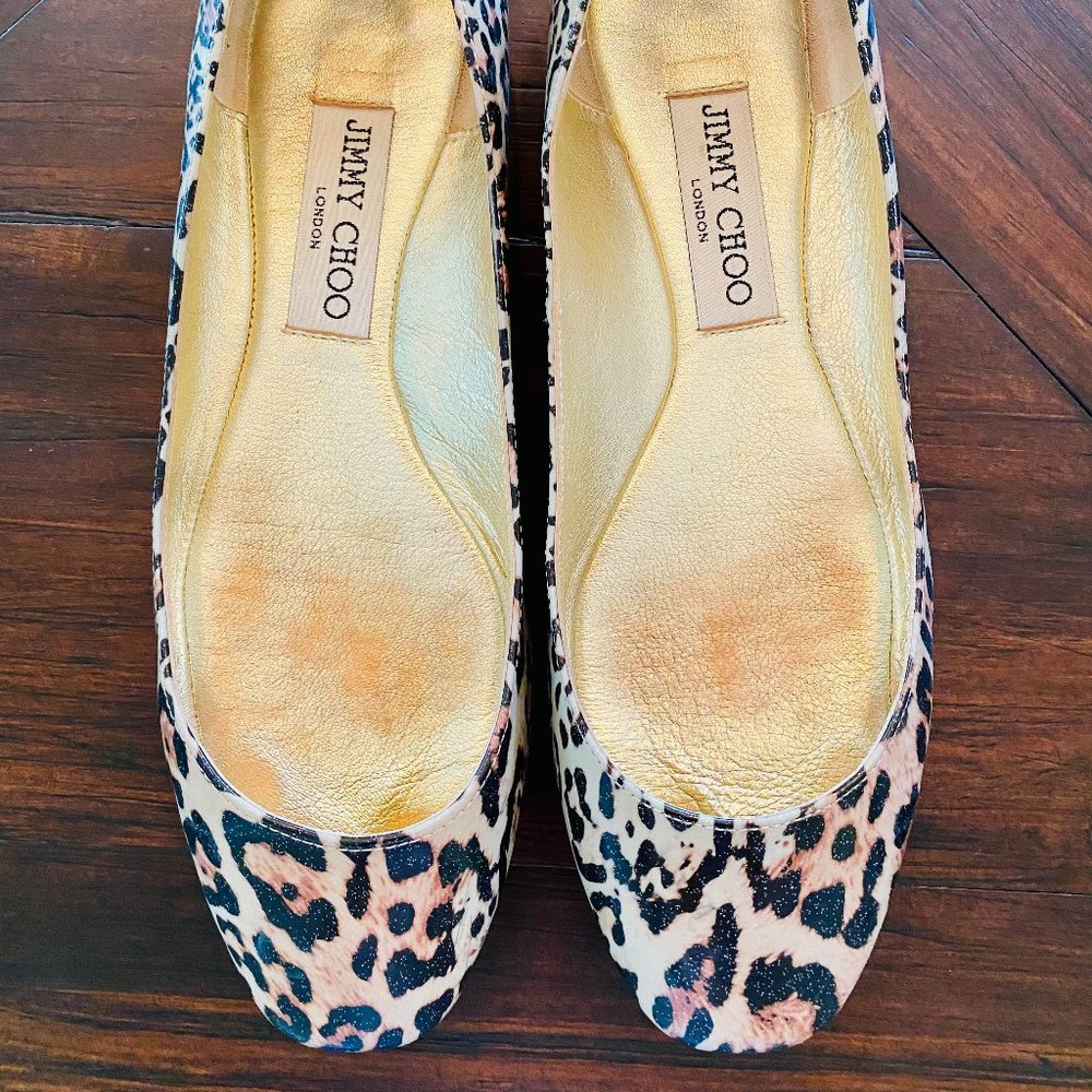 Jimmy Choo Animal Print Ballet Flats